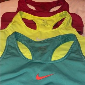 3 Nike dri fit sports bras!!